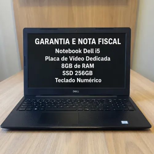 Notebook Dell i5 8GB SSD 256GB Teclado Numerico Placa de Vídeo Dedicada