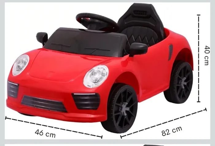 Carro elétrico infantil 12V com controle remoto e pedal acelerador