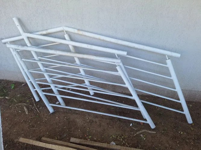 3 Corrimãos e Guarda Corpo Escada Aço Branco Novo
