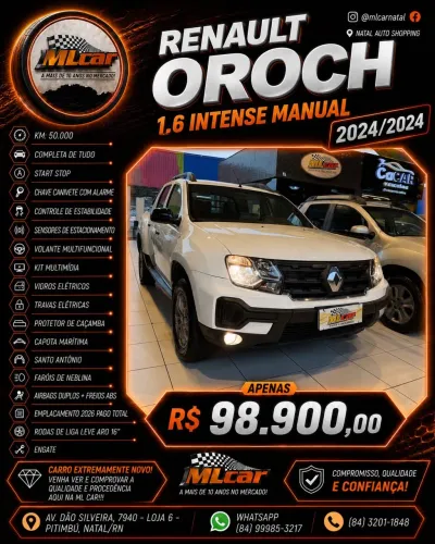 Renault Duster Oroch Intense 1.6 Flex 16V Mec. 2024