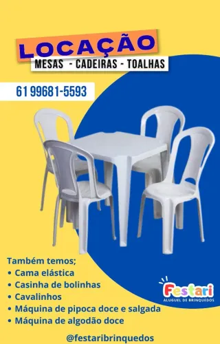 Mesas e cadeiras