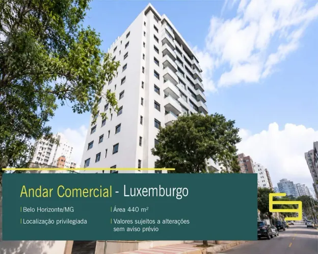 Andar corrido à venda no Bairro Luxemburgo em Belo Horizonte/MG.
