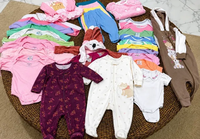 Lote de roupas de bebê feminina 50 peças