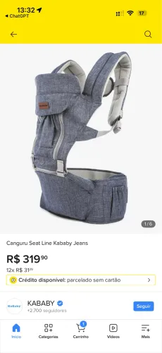 Canguru KaBaby Seat Line (+6 meses)