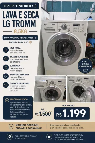 Lava e Seca LG 8,5kg