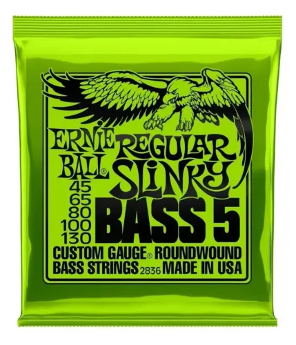 Encordoamento Baixo 5 Cordas Ernie Ball Regular Slinky .045