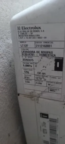 Máquina de Lavar Electrolux 12 kg - Para Peças / Sucata