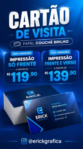 Cartão de visita qualidade top