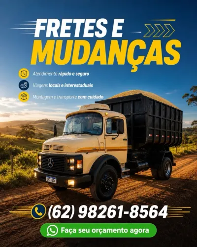 Caminhão caçamba toco frete