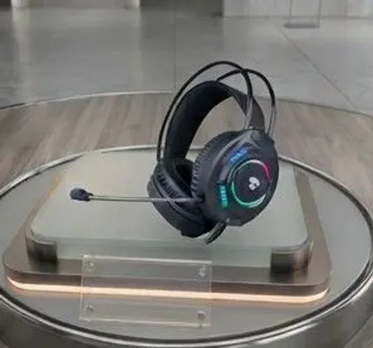 Headset Gamer Rainbow, 3.5mm + USB, PC, RGB, Drivers 50mm, Black