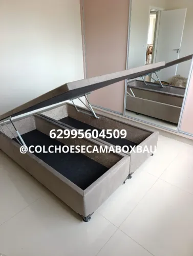 Cama Box Baú Casal bi partido reforçado