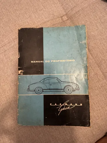 manual do Karmann Ghia original para colecionadores