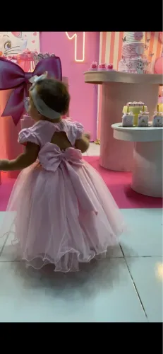Vestido de Festa Infantil 1 Ano - Usado 1 Vez, Impecável