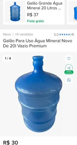 Galao agua garrafao 20l