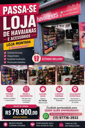 Loja de havaianas
