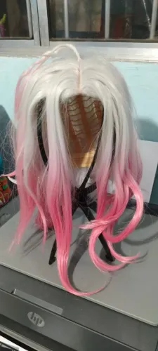Peruca Briar+lente branca League of Legends