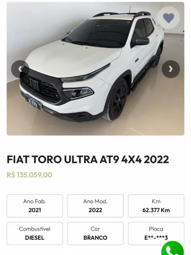 Fiat Toro Ultra 2.0 16V 4X4 Diesel AUT 2022