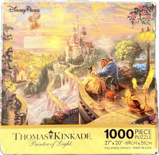 Quebra-Cabeça Disney A Bela e a Fera Thomas Kinkade 1000 Peças