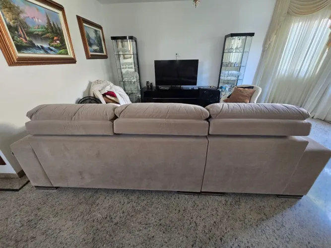 Vendo sofá reclinável cor bege