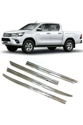 Apliques Pestanas dos Vidros Cromados P/ Toyota Hilux 2016 à 2021