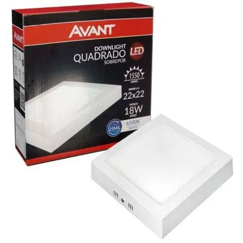 Plafon Led 18w Quadrado Sobrepor 3000k ou 6000k