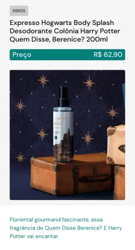 Body splash Harry Potter