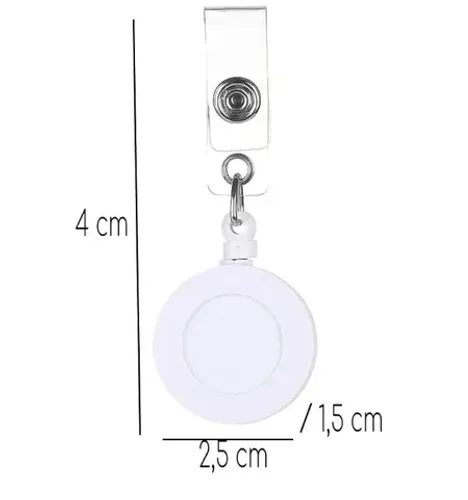 Kit com 50 Portas Crachá Retratil