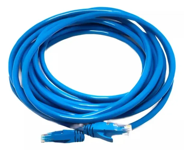 Cabo De Rede 10 Metros Lan Internet Crimpado Rj45 Azul