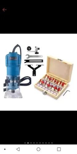 Tupia Laminadora 900W + Jogo Fresas 15 PEÇAS 6mm Multifunções