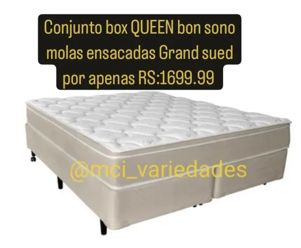 Conjunto box QUEEN bon sono molas ensacadas Grand sued