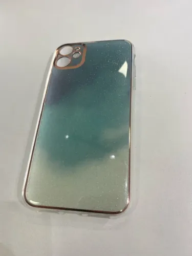 Capinha para Celular iPhone - Glitter Azul tela 6.1