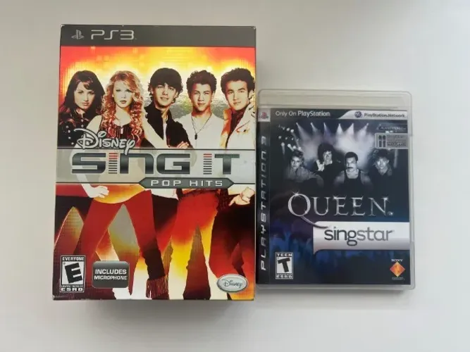 combo singstar disney sing it pop e queen com microfone ps3