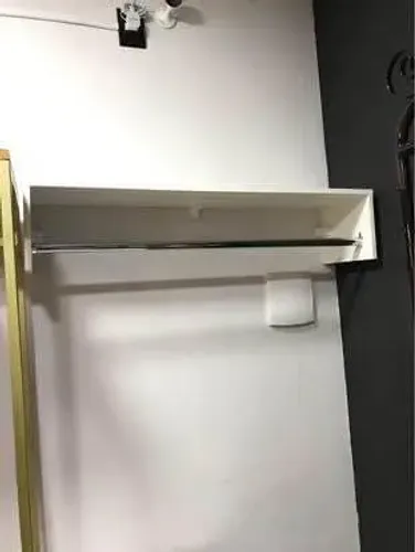 1 cabideiro arara de mdf branco