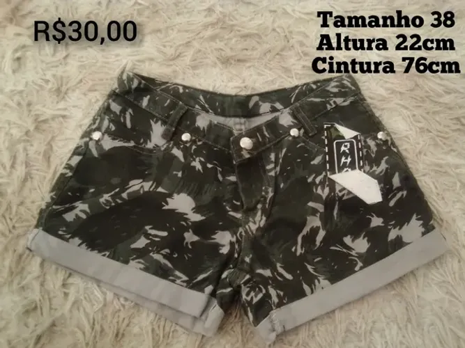 shorts tamanho 38