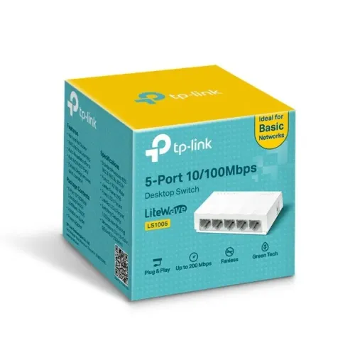 Switch 5 Portas 10/100Mbps LS1005 - TP-Link Loja Coimbra Computadores Entregamos