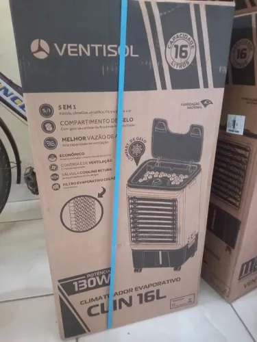 Climatizador e ventilador ventisol 16lt novo .so hoje 680