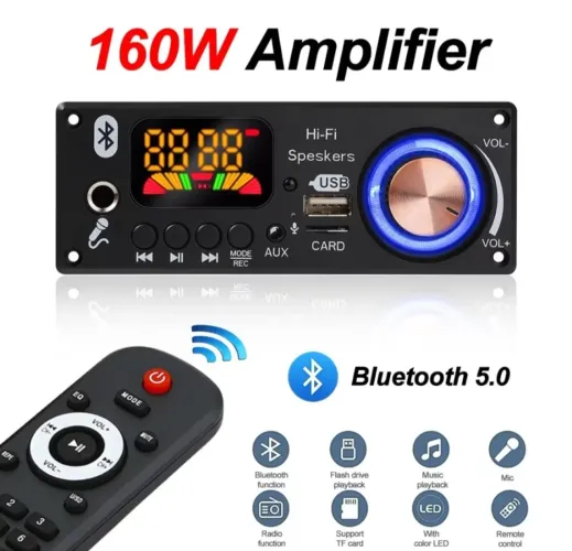 Placa decodificadora mp3 amplificada 160W