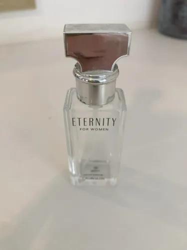 Vidro perfume miniatura vazio Eternity da Calvin Klein tamanho 15ml preço final 16,00
