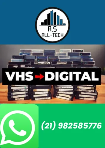 Transformamos VHS, vinil, fita K7, Hi8, MiniDV, DVcam e fotos antigas em arquivos digitais