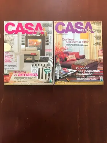 VENDO 8 REVISTAS "CASA CLAUDIA" R$ 10,00 CADA REVISTA