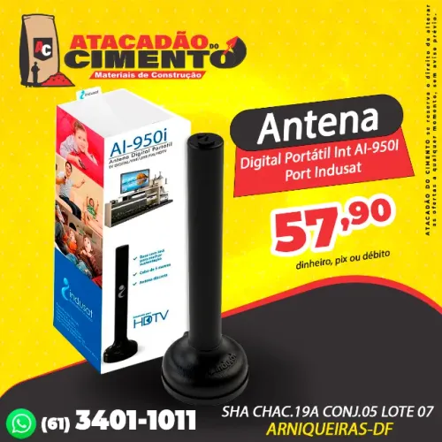Antena Digital Portátil Int AI-950I Port Indusat