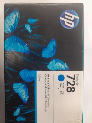 Cartucho Hp 728 300ml cyan F9k17a