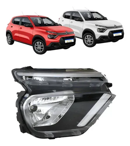 Farol Direito Citroen C3 Live Pack Feel 2022 A 2026 Sem Led Direito/passageiro
