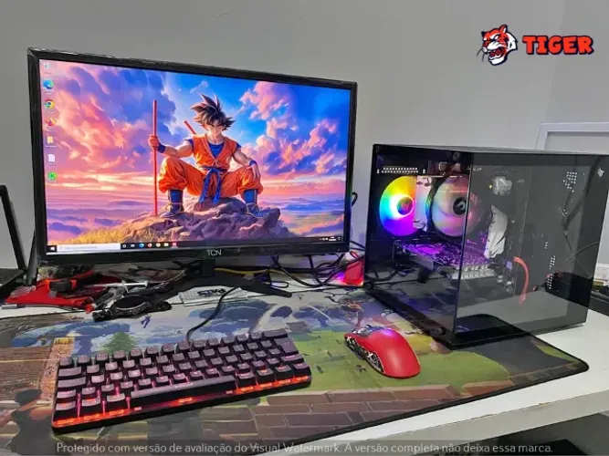 Pc gamer completo  placa de vídeo + ryzen 5 mega promoção em até 10x