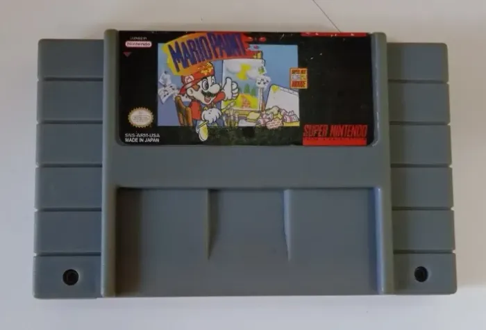 ( Leia ) Cartucho Super Nintendo Mario Paint Chip Originalt