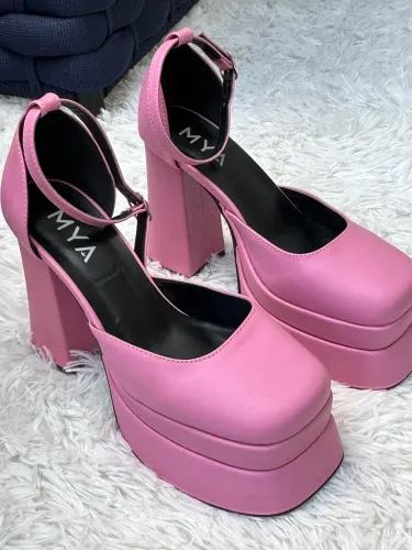 Sapato Plataforma Feminino Rosa MYA