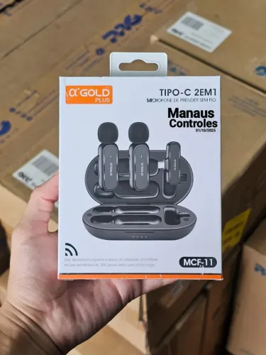 Microfone de prender 2 em 1