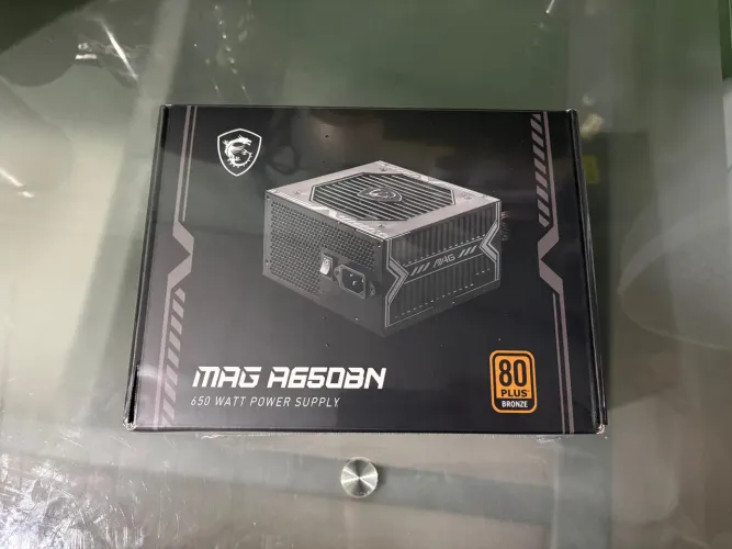 Fonte MSI MAG A650BN, 650W, 80 Plus Bronze, PFC Ativo, Com Cabo, Preto - 306-7ZP2B22-CE0