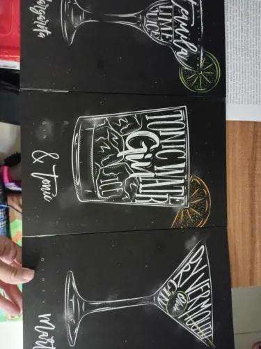 Quadros decorativos de drinks - 3 und
