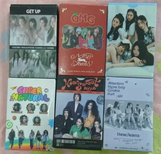 5 Caixas K-Pop (Lomo Card New Jeans)